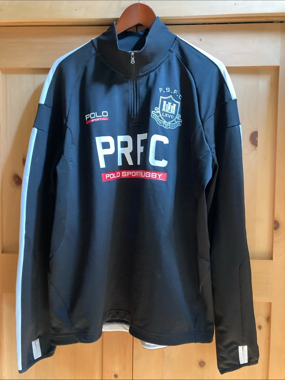 Ralph Lauren Polo Sport Rugby Black Performance PRFC Quarter Zip